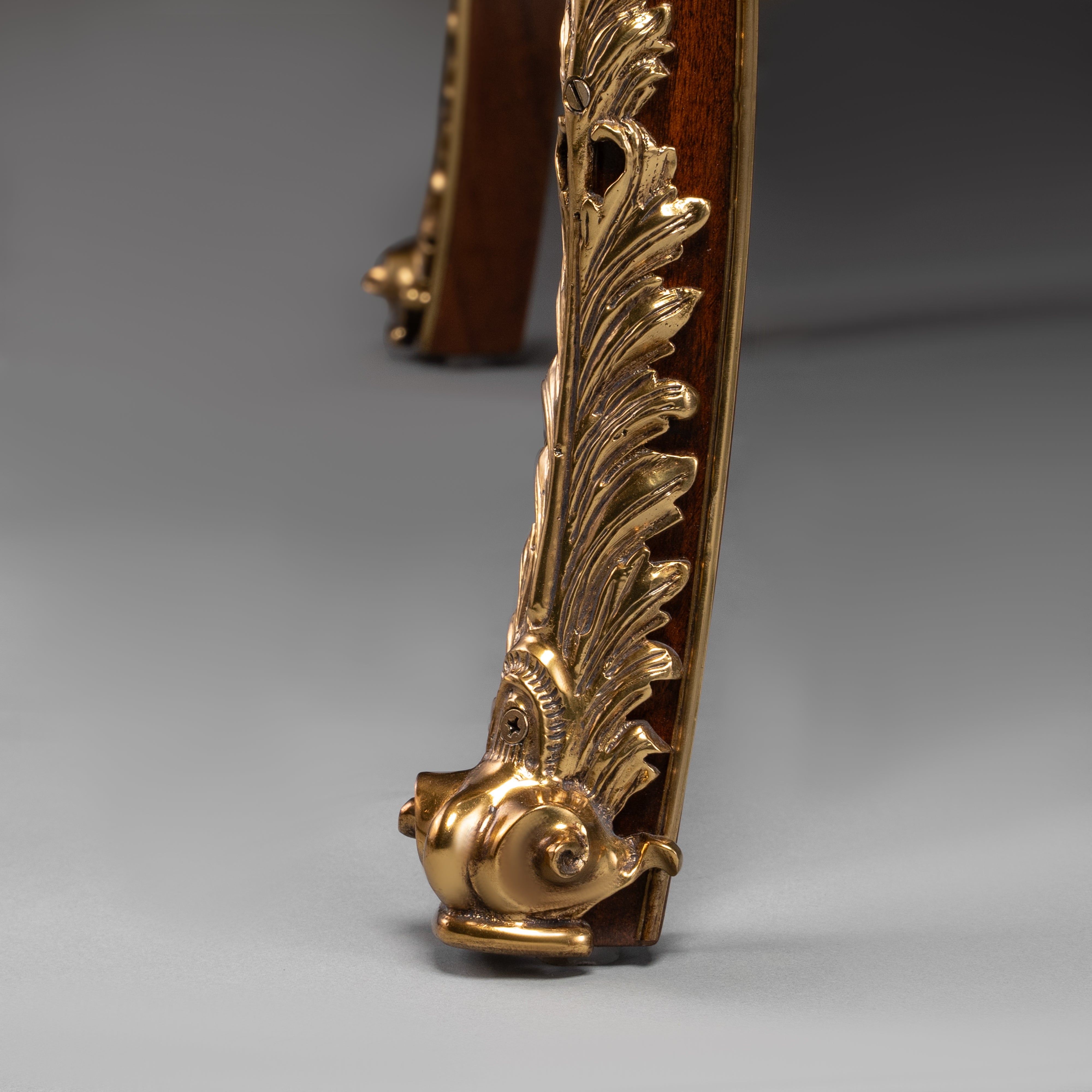 Louis XV Style Writing Desk with Ornate Brass Detailing