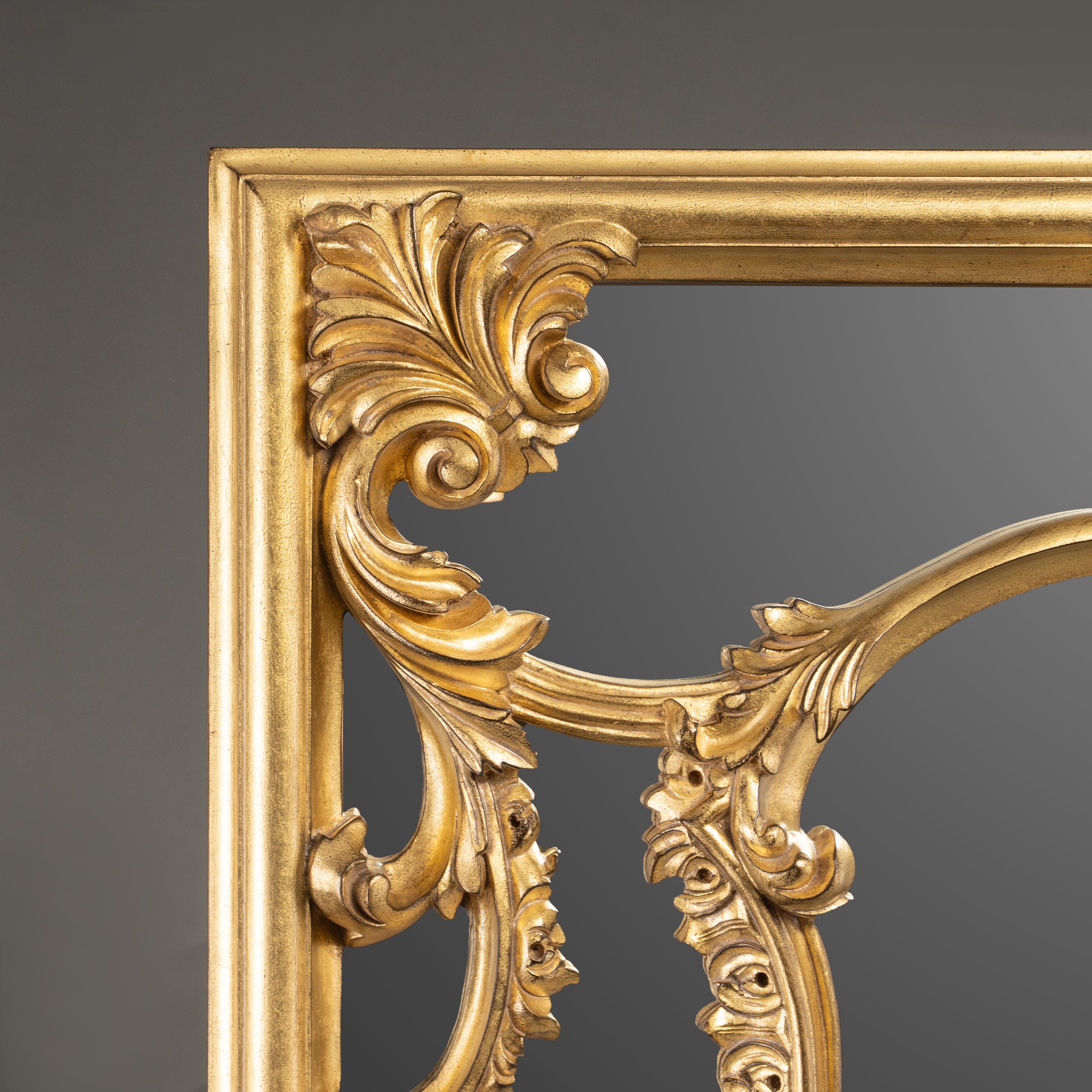 Rococo-Style Gilt Mirror with Ornate Openwork Frame