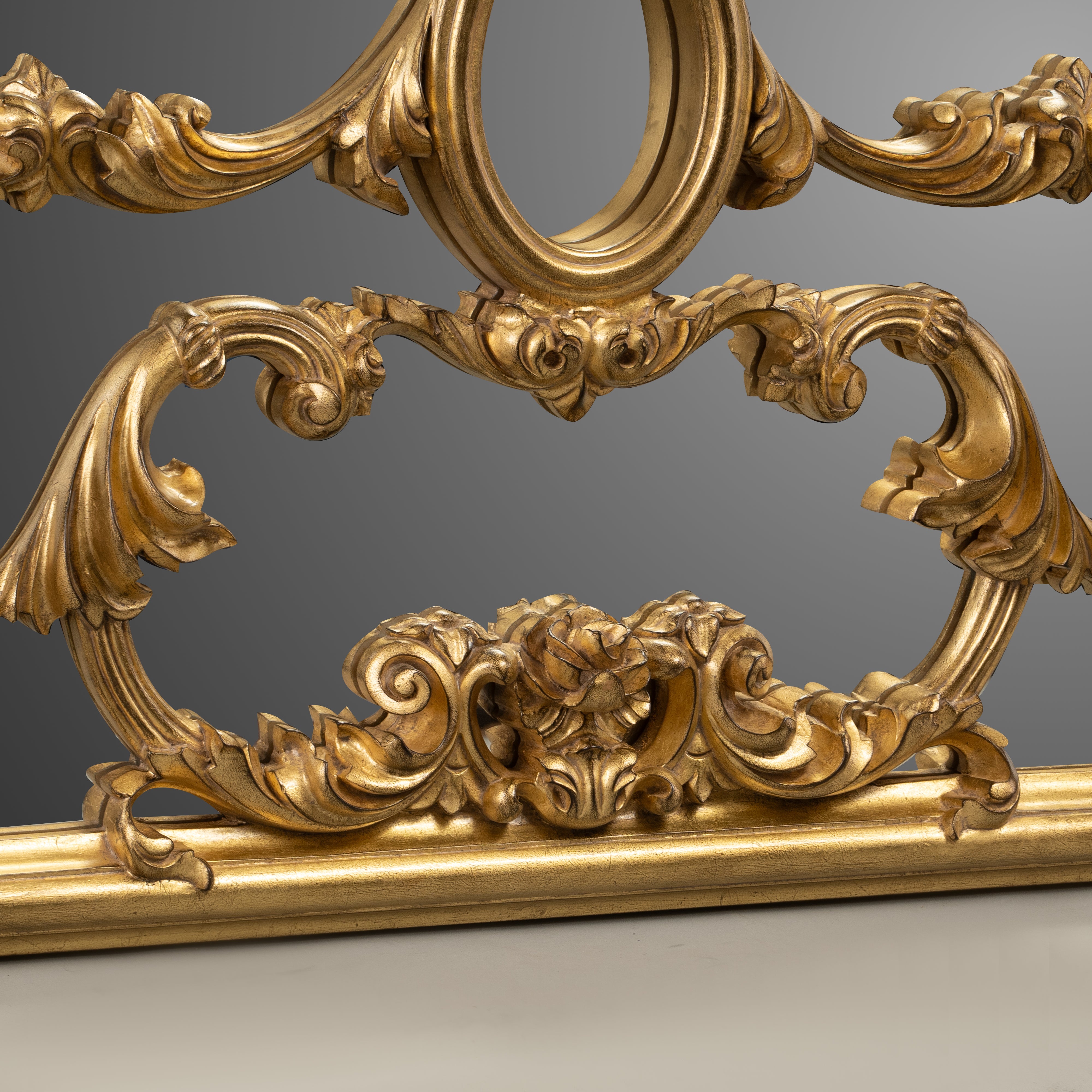 Rococo-Style Gilt Mirror with Ornate Openwork Frame