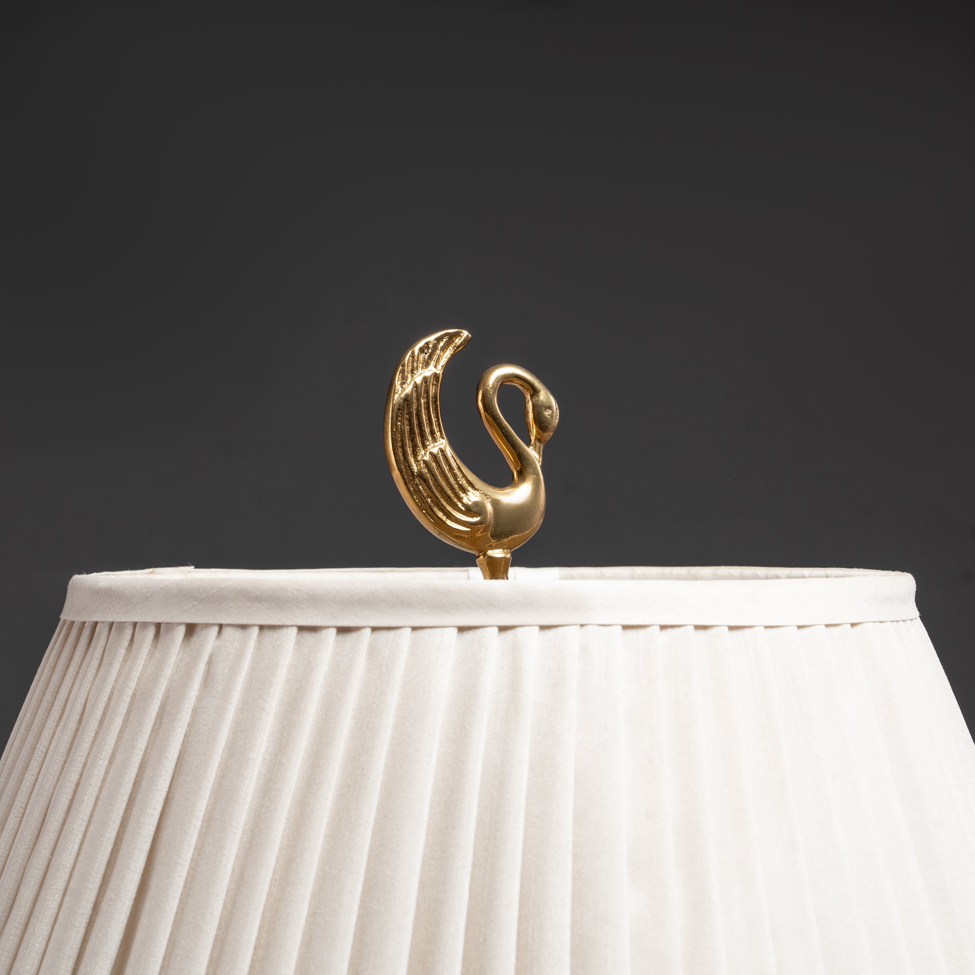 Louis XVI-Style Gilt Bronze and Marble Table  Lamp with Pleated Shade